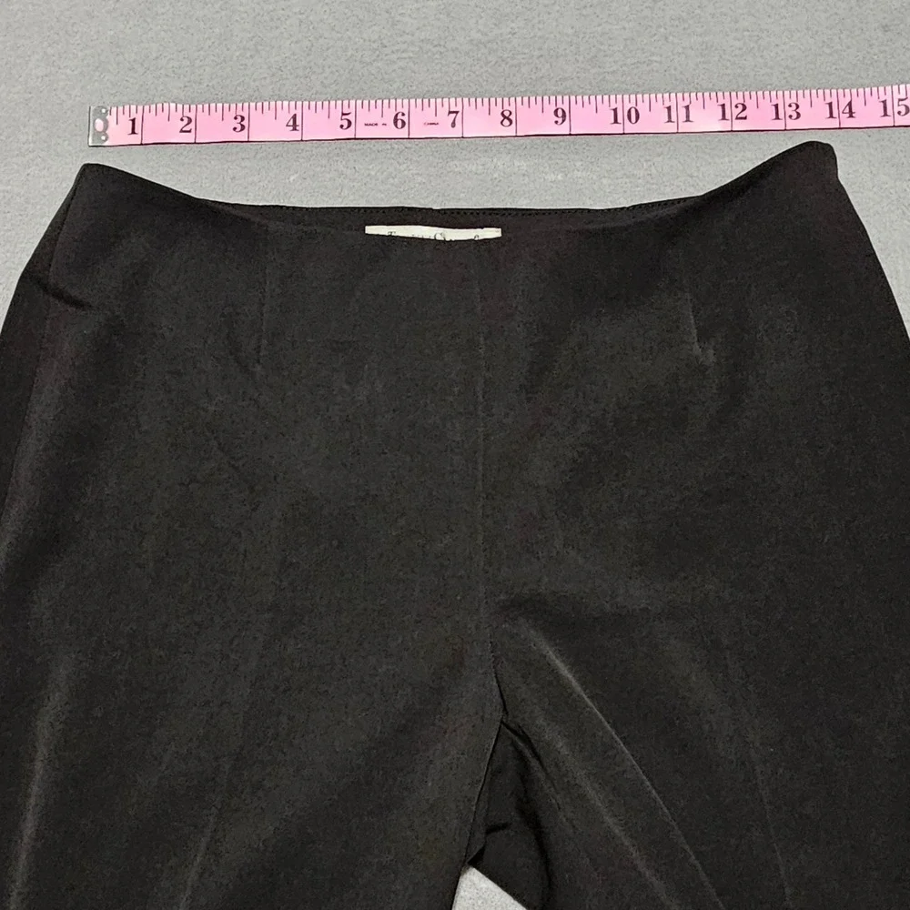 TravelSmith Pants Womens PETITE Sz 4P Wide-Leg Side Zip Minimalist Career Black